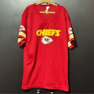 Kids size medium | Chiefs V-Neck Jersey | Franklin brand | Mesh see through